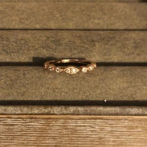Rose Gold and Diamond Vintage-Style Wedding Band
